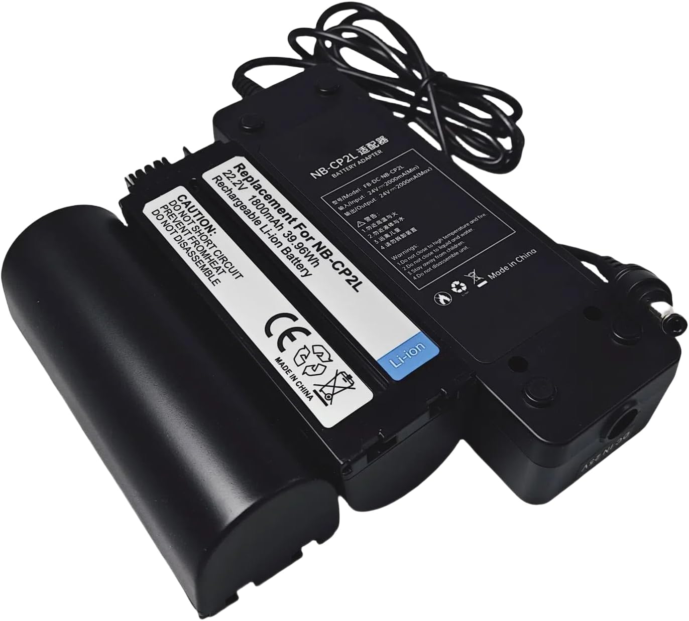 1800mAh Li-ion Replacement Battery and NB-CP2L Charger Compatible with Canon SELPHY NB-CP1L CP1500 CP1300 CP1200 CP910 CP900 CP800 CP790 CP780 CG-CP200 (2 Battery & 1 Charger)