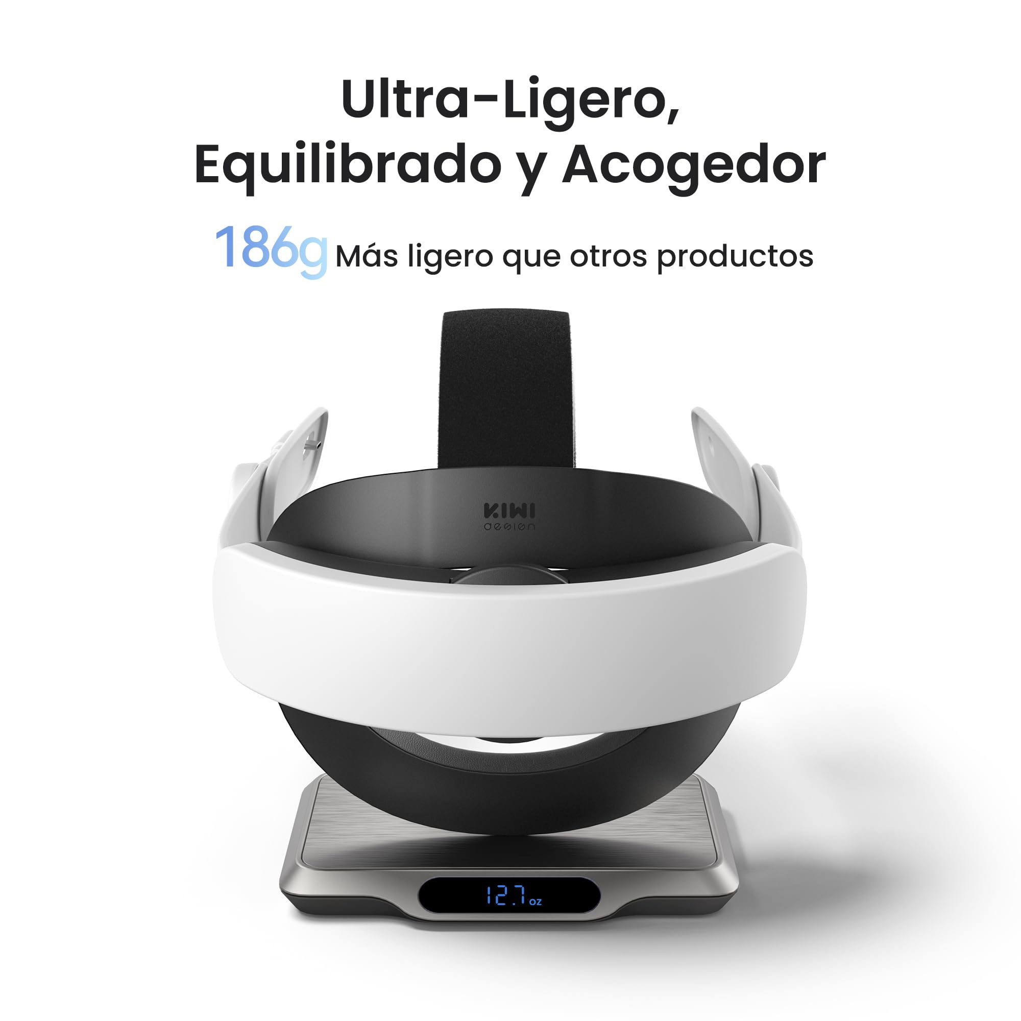 KIWI design K4 Boost Correa para la Cabeza con Batería de Confort Compatible con Meta Quest 3/Quest 3S