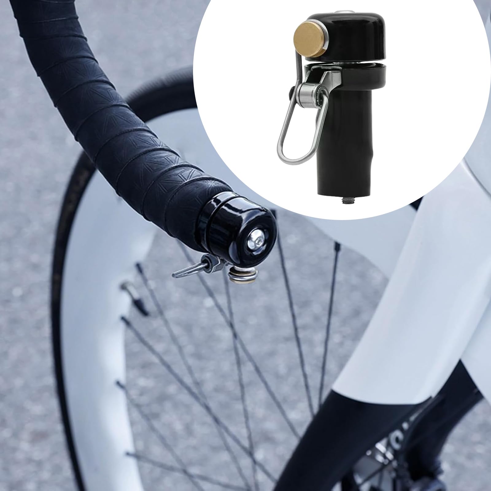 Campanello per bicicletta da strada, campanello per bicicletta, 2 in 1 mini campanello, compatibile con manubrio da 22,2 mm, campanello potente con suono chiaro e potente, per mountain bike e