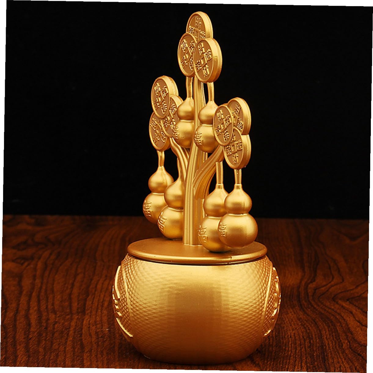 Toyvian Drehbarer Feng-shui-geldbaum Chinesischer Glücksbaum-ornament Dekoration zum Chinesischen Neujahr Tischdekoration für Eingangsbereich Glücksbaum mit Drehfunktion