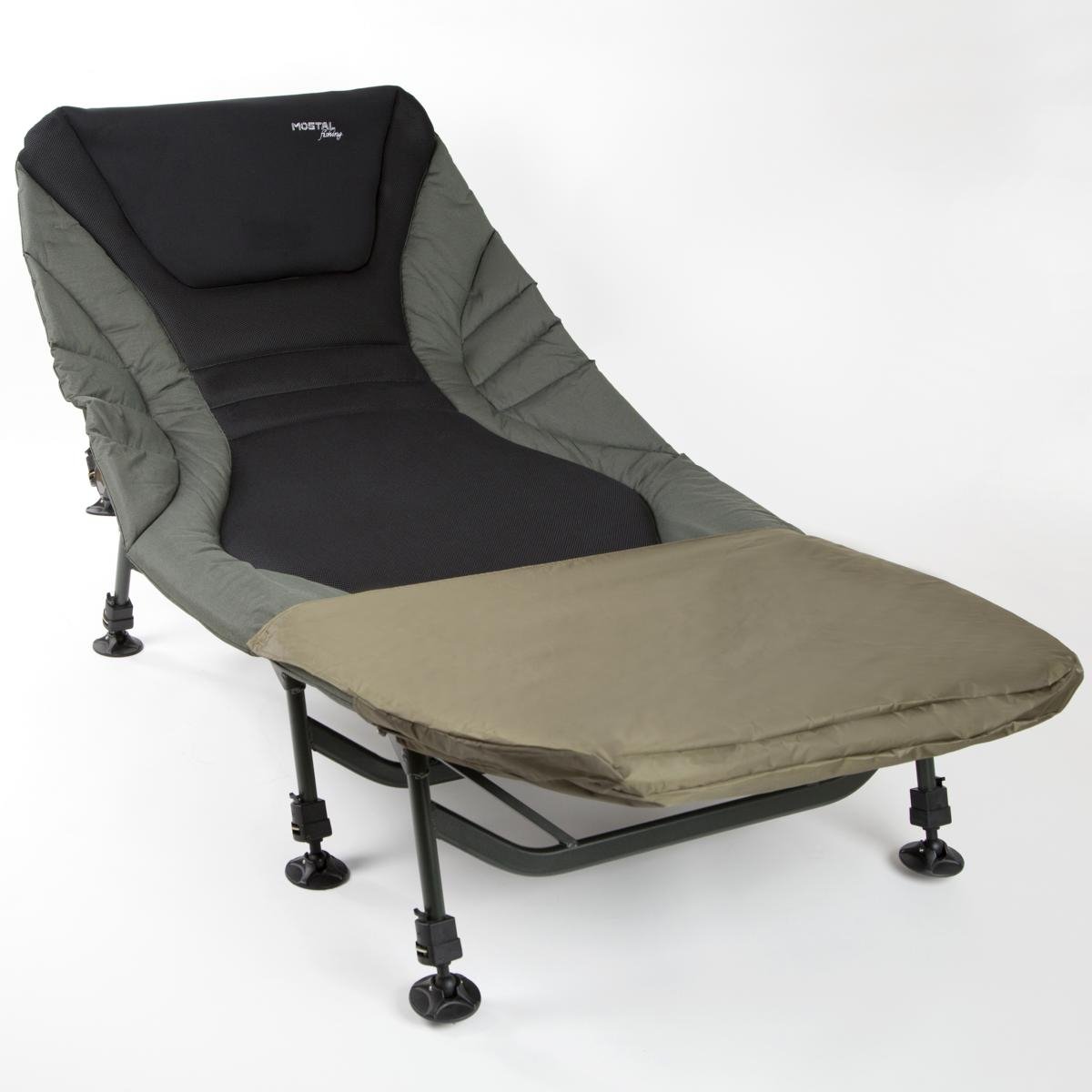 Alu King Size Bedchair 8-Bein Liege Deluxe Angelliege XXL bis 180kg belastbar