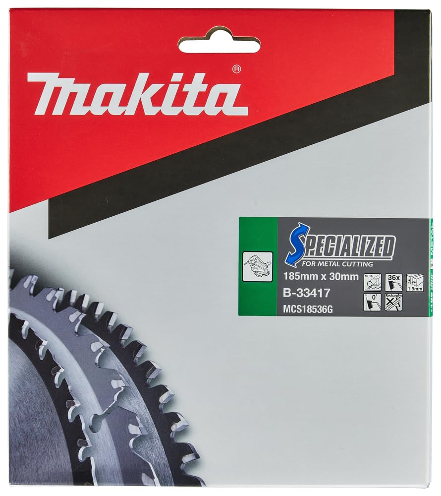 Makita B-33417 Lama Sega Circolare Cermet T.C.T. 185x30mm 36T Metallo