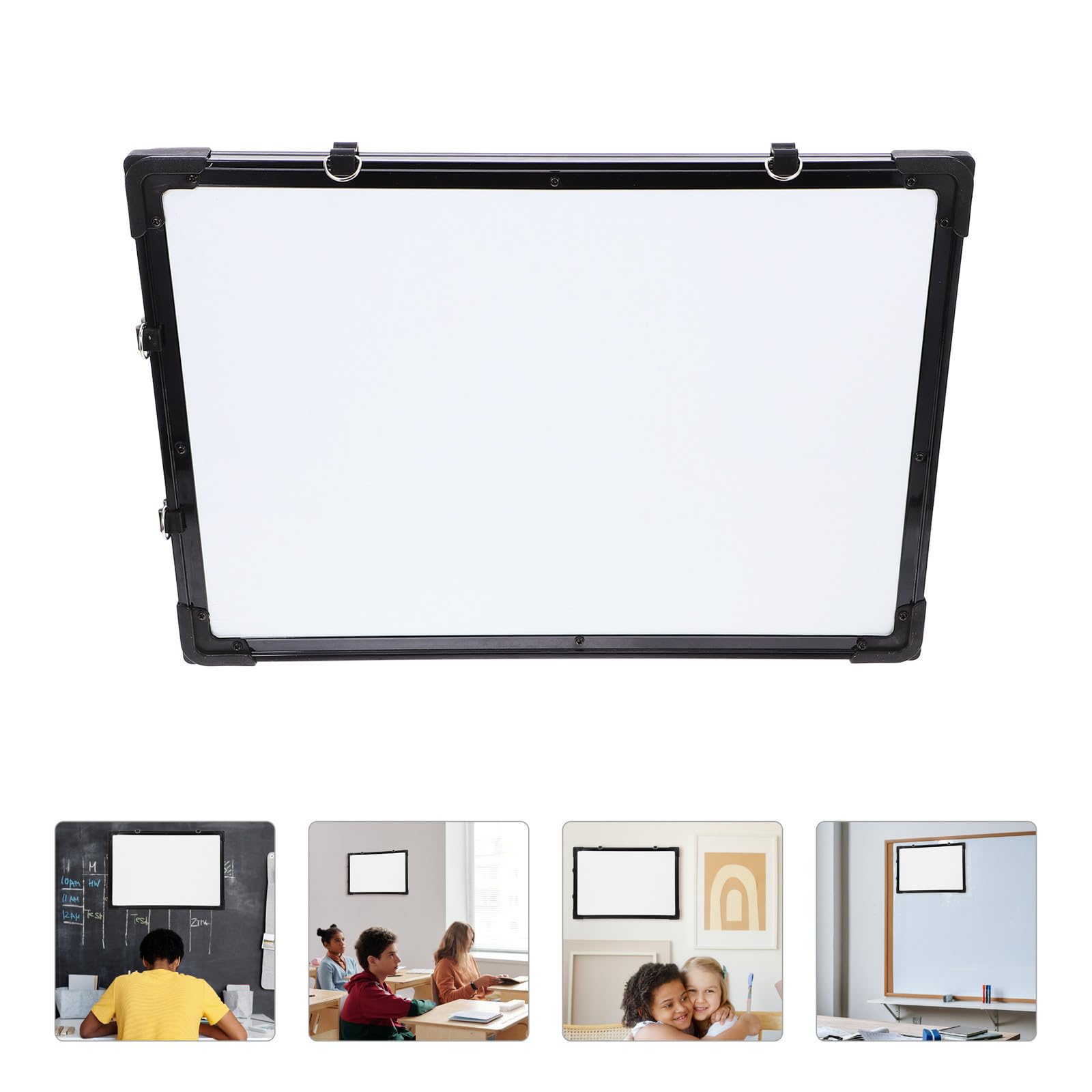 SHINEOFI Tableau Blanc Réutilisable sans Taches Effaçable à Sec Double Face en Feutre et Plaque Galvanisée pour Forum D'accueil et Notes Murales