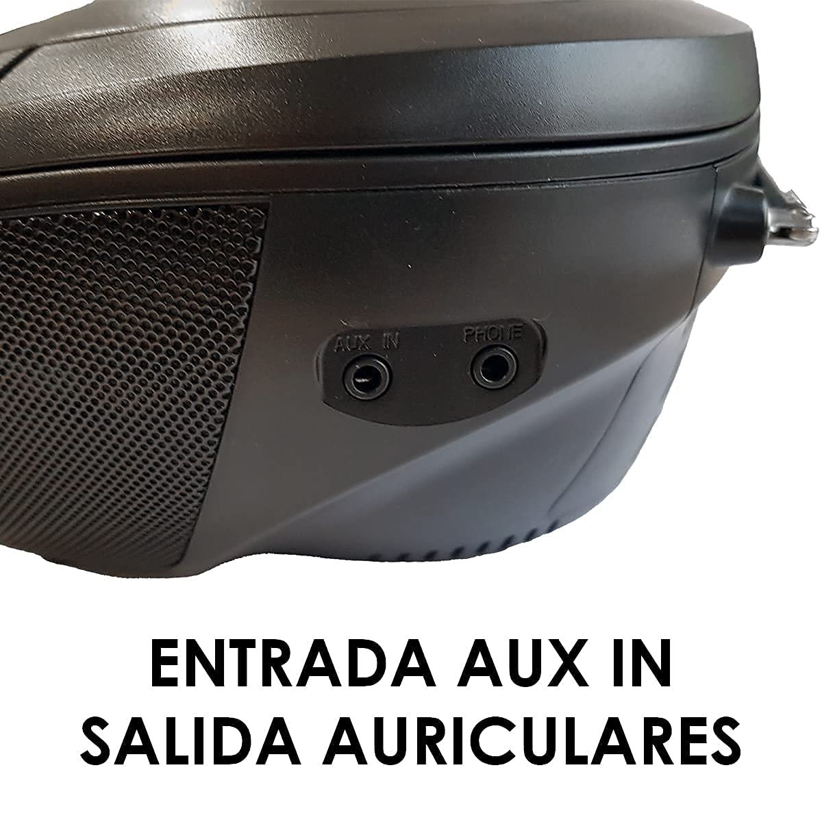Boombox Przenośne radio CD Bluetooth BSL PCD-31 czarne | z mocą 2 W RMS | Radio FM i port USB odtwarzacz MP3 | Wyświetlacz LCD | AUX IN | Wyjście słuchawkowe