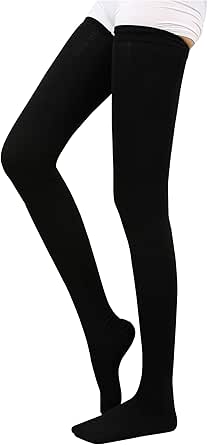 [KOUTEI] 超ロング オーバーニーソックス 太もも以上 コットン 柔らか ニーハイ 美脚 着圧 ストッキング ロングソックス 靴下