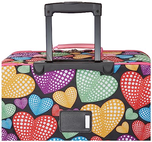 Image of Rockland Jungle Softside Upright Luggage Set, Expandable, New Heart, 4-Piece (14 /29 /24 /28)