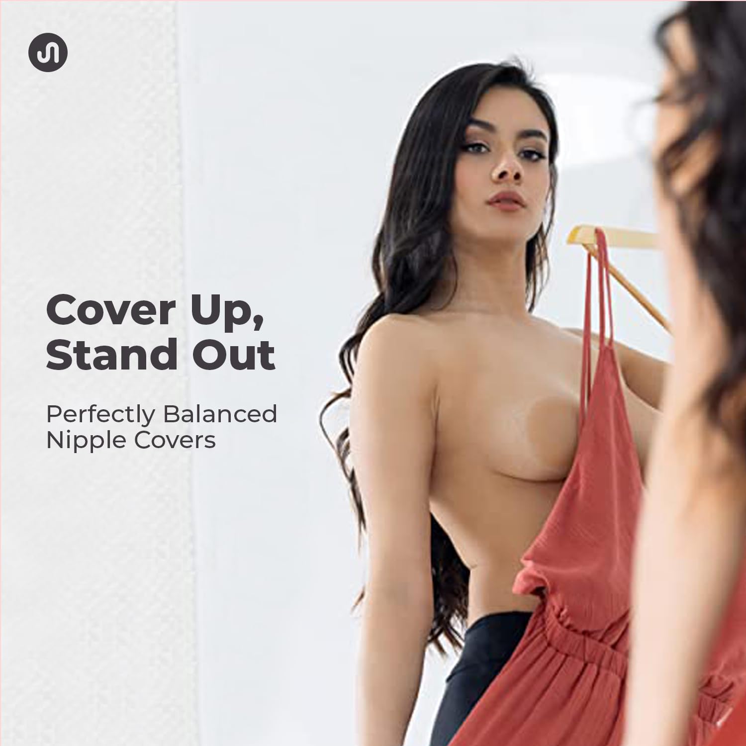 Bodyband Nipple Cover Reusable For Women Thin Silicone Nipple Pasties For Women Reusable to Cover Under Bra Skin Friendly Adhesive Nipple pads for Women, Girls Breast Nipple Cap Nipple Pasties -4Pair 4