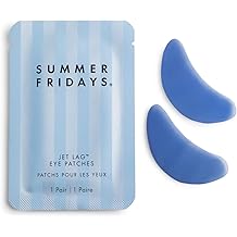 Summer Fridays Jet Lag Under Eye Patches - Hydrating &amp; Depuffing Hydrogel Eye Masks with Caffeine &amp; Peptides to Soothe &amp; Refresh the Undereye Area (6 Pairs)