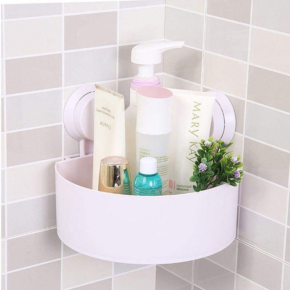 TOPHAVEN Bathroom Kitchen Storage Organize Shelf Rack Triangle Shower Corner Caddy Basket with Wall Mounted Suction Cup (Pack of-04) 2