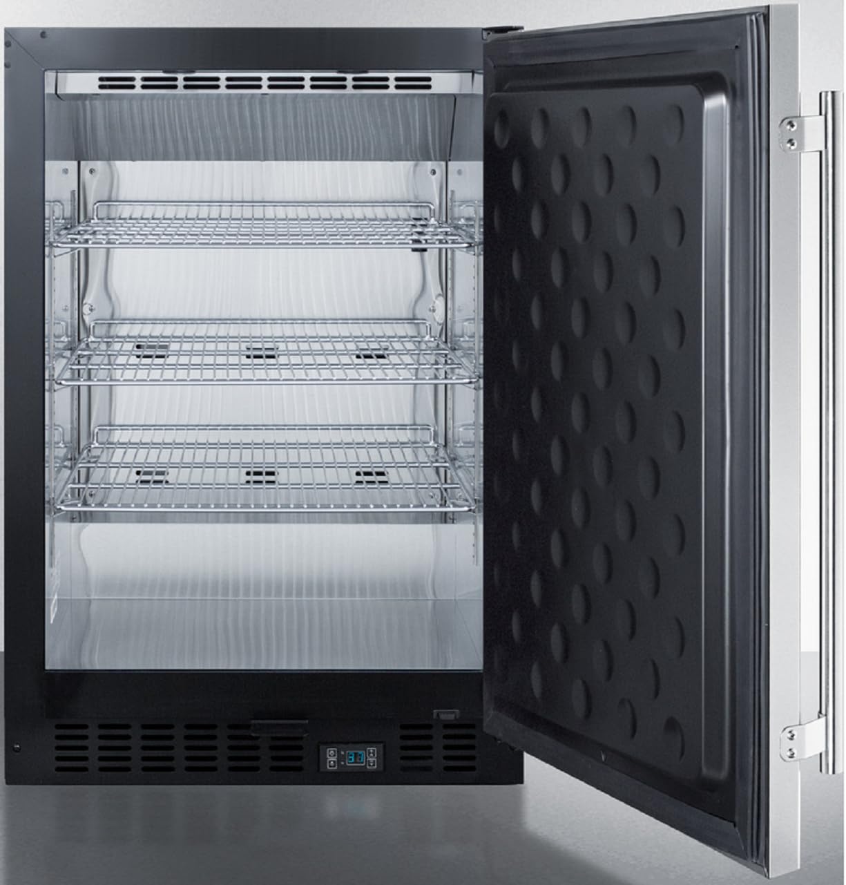 Summit Appliance Scr610blsdv1 24-Inch Wide Built-In Beverage Center - Black; Commercially Approved; High Temperature Alarm; Carb Compliant; Rhd (Right-Hand Door Swing) on Fridge.com - View 3