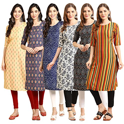 Image of Pinkmint Women's Crepe Digital Print Straight Kurta