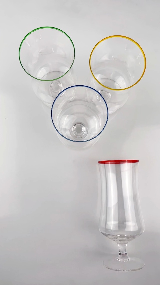 LAV Lot De 12 Verres à Cocktail Piña Colada Style Ouragan Hurricane 390ml - Verrerie Poco Grande Pour Soirées Tropicales