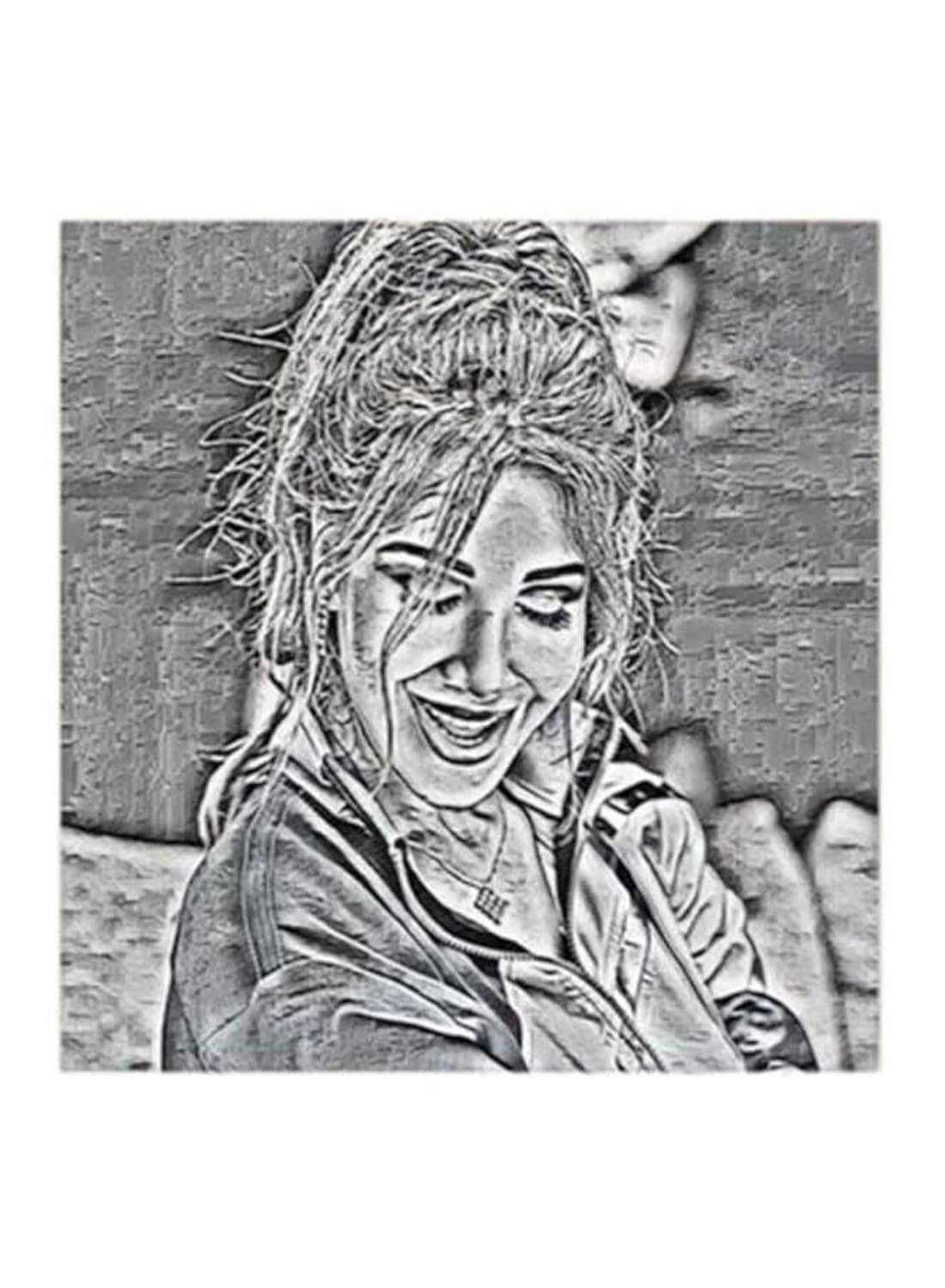 RYN Nancy Ajram Mdf Painting Multicolour 30X30Centimeter