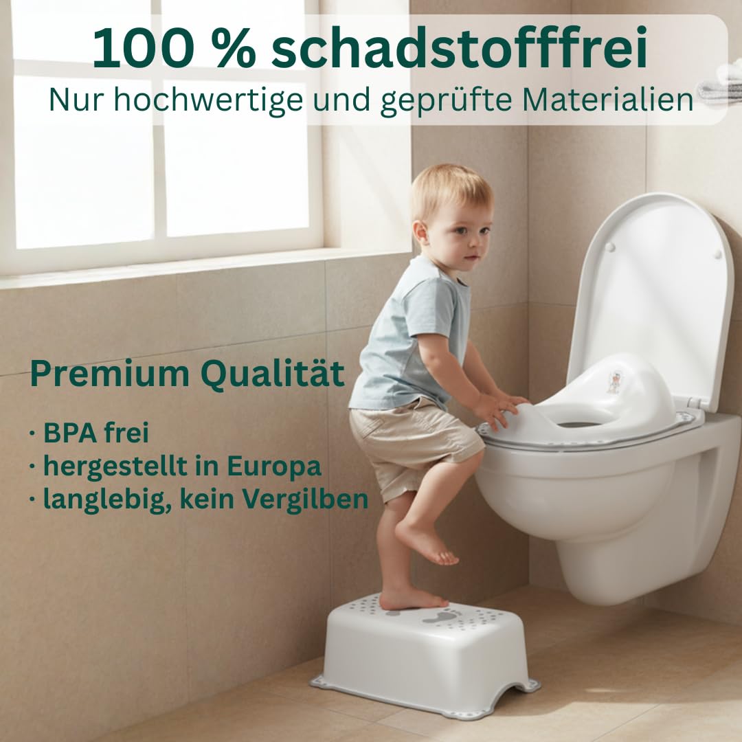 Toilettensitz Kinder Klositz Aufsatz rutschsicher & ergonomisch blau - Toilettenaufsatz Kinder WC Sitz für komfortables sicheres Toilettentraining - Kindertoilettensitzaufsatz ab 2 Jahre
