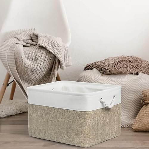 Miniatura 9 de Cesta de organización y almacenamiento vacía para regalos, 12 x 8 x 5.2 pulgadas, paquete de 6 cajas de almacenamiento plegables para organizar,