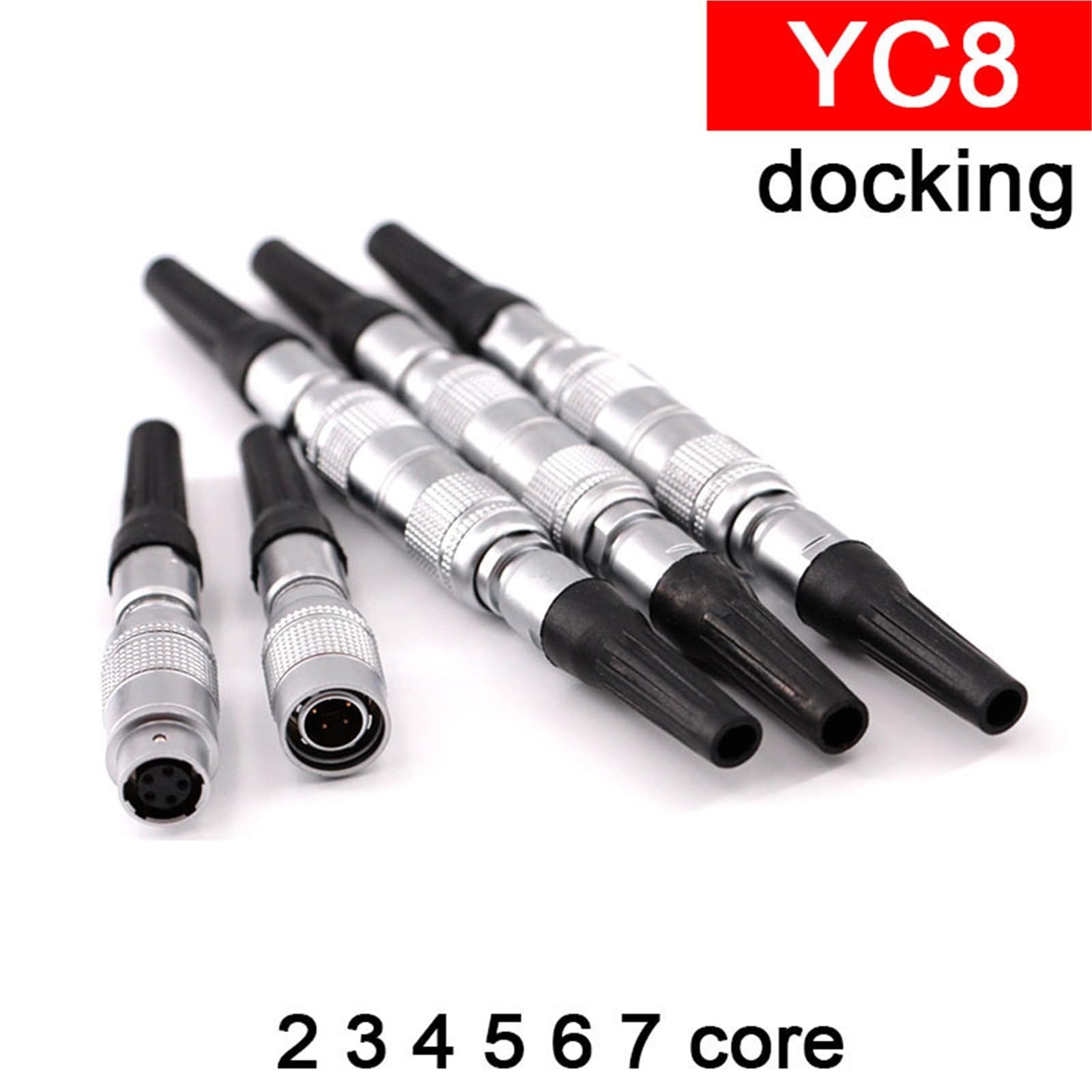 1 szt. Miedź Pozłacana YC8-2 3 4 5 6 7 rdzeni Złącze dokujące mobilne 2P 3P 4P 5P 6P 7Pin stacja dokująca gniazdo żeńskie (YC8-6 rdzeń dokujący)