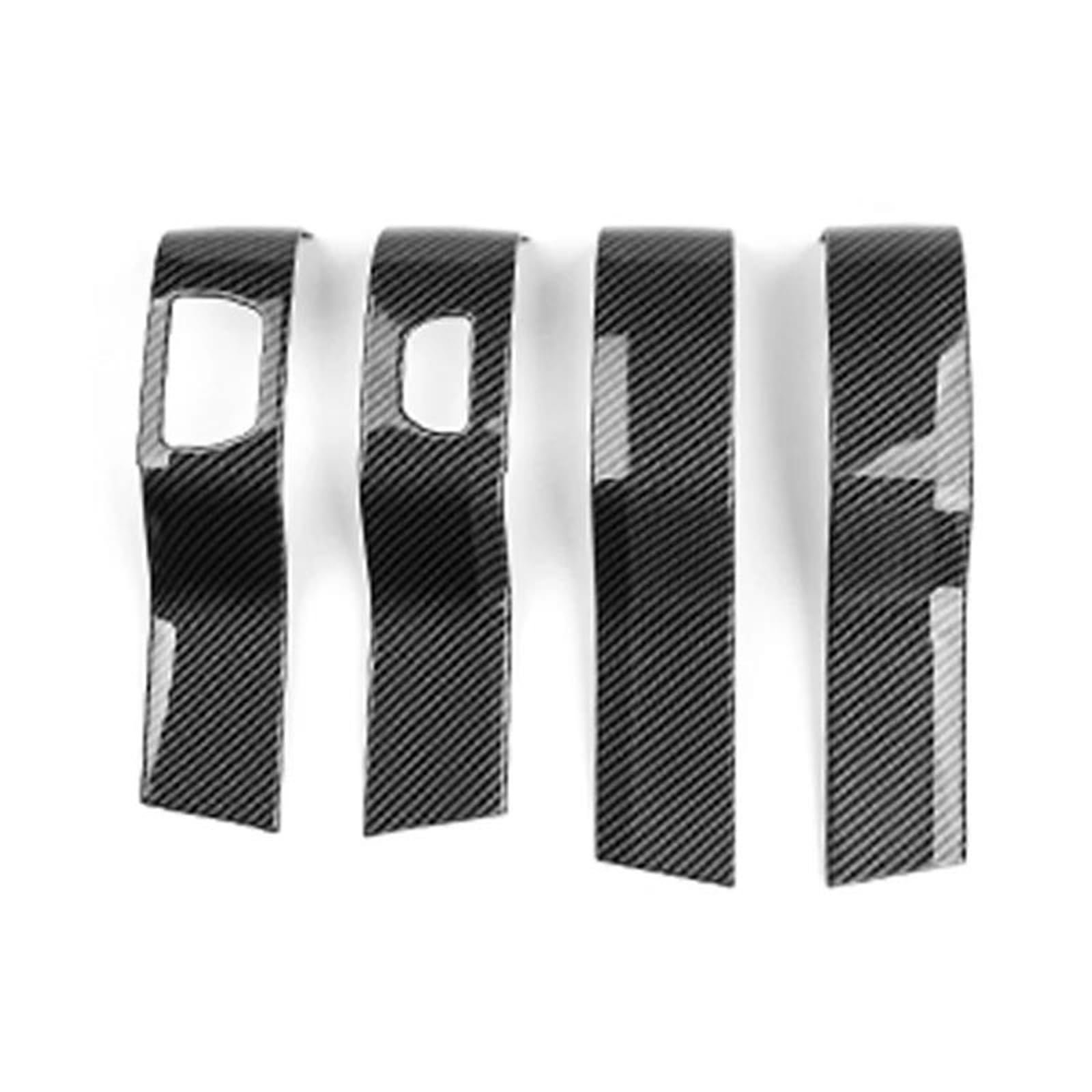PYPFQUMQGR for KIA EV3 2024 2025 2026 Left-Hand Drive 4Pcs Car Interior Door Handle Decorative Cover ABS Material(LHD for Carbon Fiber)