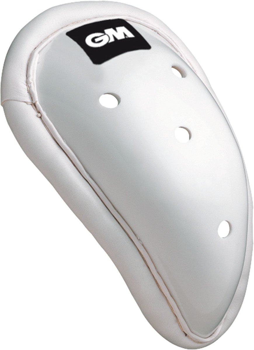 Gunn & Moore GM Cricket | Anatomically Shaped Padded Box Abdo Guard | Strong Plastic Slip In Traditional Guard | Soft Padding For Secure Comfort and Fit | White | Small Junior — image 1