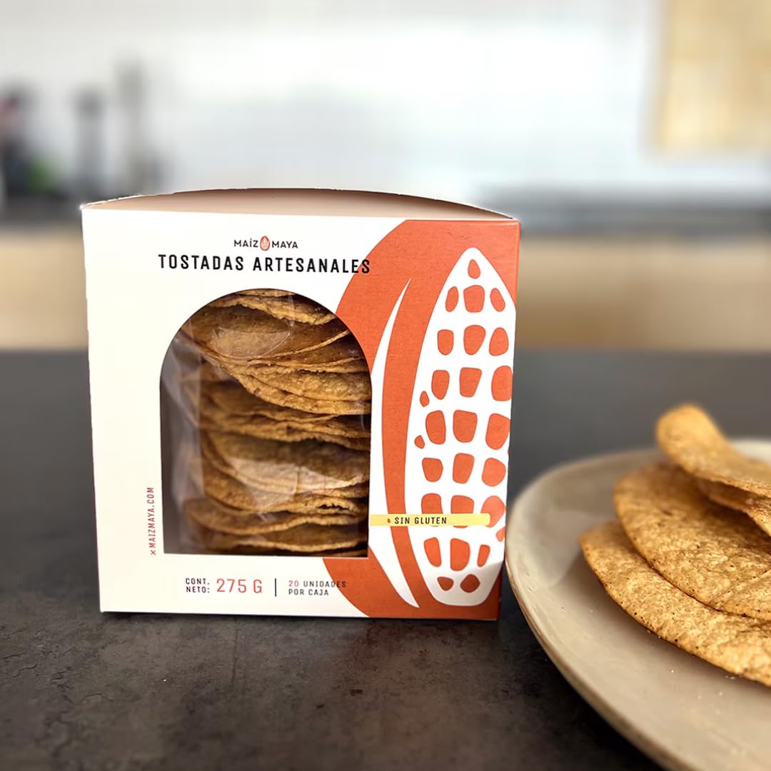 Tostadas de Maíz Artesanales Crujientes Maíz Maya Pack de 2