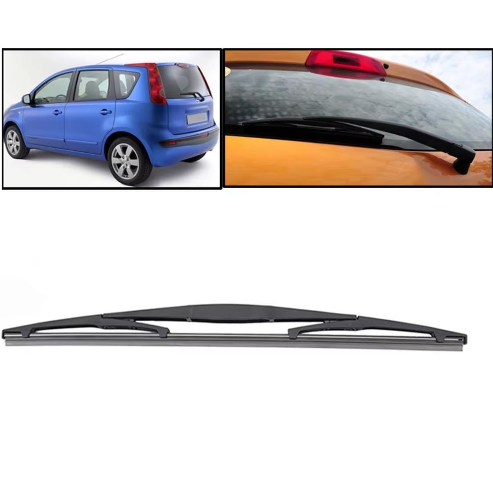 Kit spazzole tergicristallo Anteriori e Posteriori da 24" 14" 12" per Nissan Note MK1 E11 2013 2012 2011 2010 2009 2008 2007 2006 2005 2004