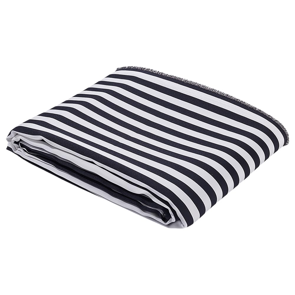 NBEADS 300×150cm Black White Striped Upholstery Fabric, Heavy Duty Polyester Geometric Stripe Material for DIY Sewing Home Decor Curtains Clothing Craft Projects
