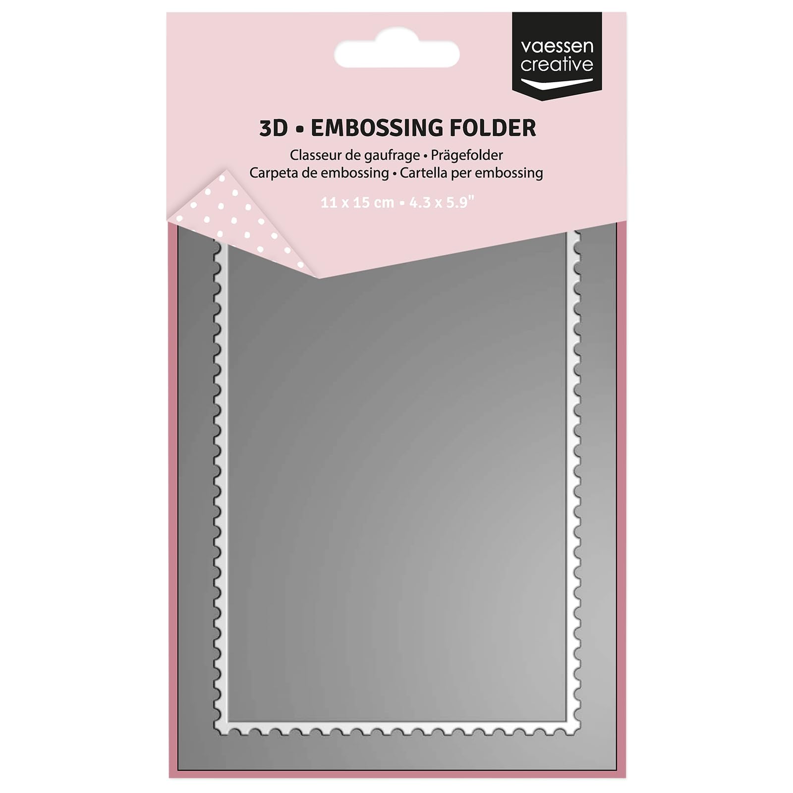 Vaessen Creative 3D Embossing Folder - Stamp 4.3 x 5.9" - Card Making Supplies for Journaling, Blank Cards and Envelopes - Scrapbook Accessories