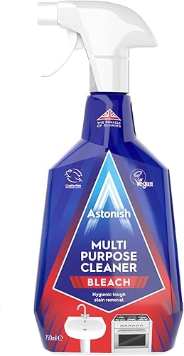 Astonish Spray de limpieza multiusos con el poder añadido del lejía, solución de limpieza multiusos que elimina las manchas resistentes y limpia Astonish Spray de limpieza multiusos con el poder añadido del lejía, solución de limpieza multiusos que elimina las manchas resistentes y limpia