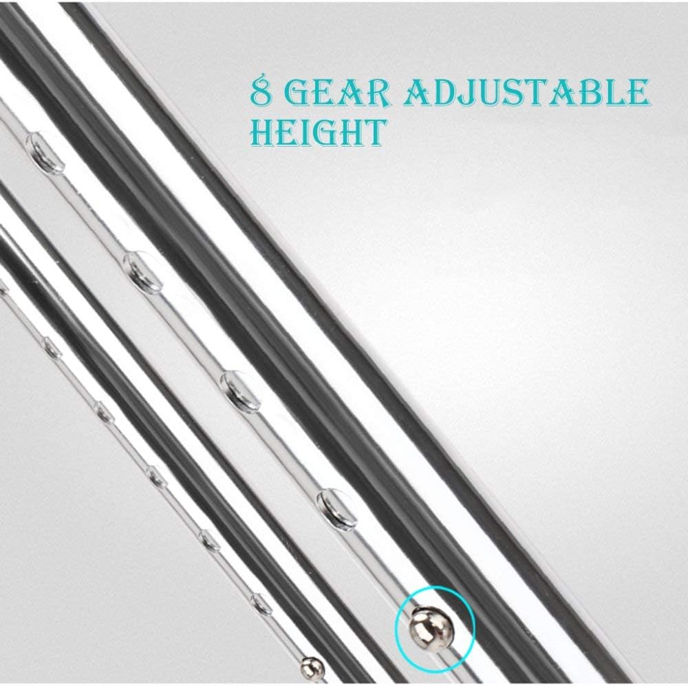 Walking Stick Four Feet Crutch Old Man Non-Slip Cane Thicken Aluminum Alloy Telesadjustable Height Elderly Walker Basket/Silver