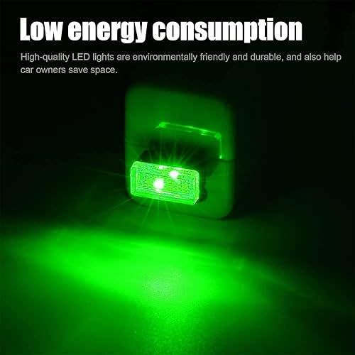 Miniatura 6 de Ziciner 4 lámparas LED USB para interior del automóvil, mini luz nocturna LED portátil, kit de iluminación ambiental de interfaz USB enchufable,