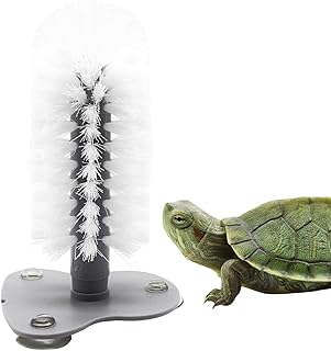 DoubleWood Turtle Brush with Suction Cup for Tank, Turtle Toys for Aquatic Tank, Turtle Tank Accessories, Turtle Scratcher for Tank Aquatic Turtle Toys