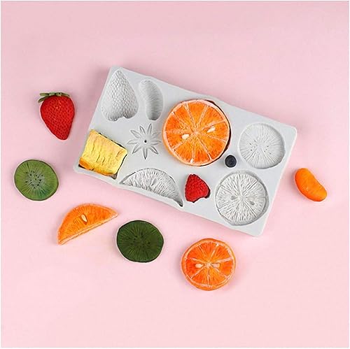 Miniatura 4 de Molde de fondant de silicona para frutas de tamaño completo, fresa, limón, kiwi, fruta, mandarina, arándano, frambuesa, durian, silicona, chocolate,