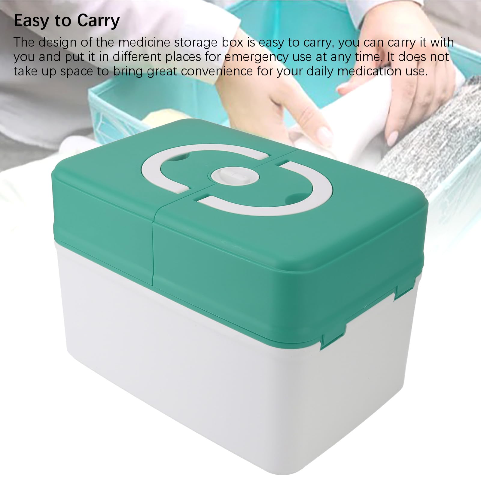 Theo&Cleo - Boîte à Médicaments, Grande, Trousse De Premiers Soins, Boîte à Médicaments, XXL, Style Vintage, Vert Foncé