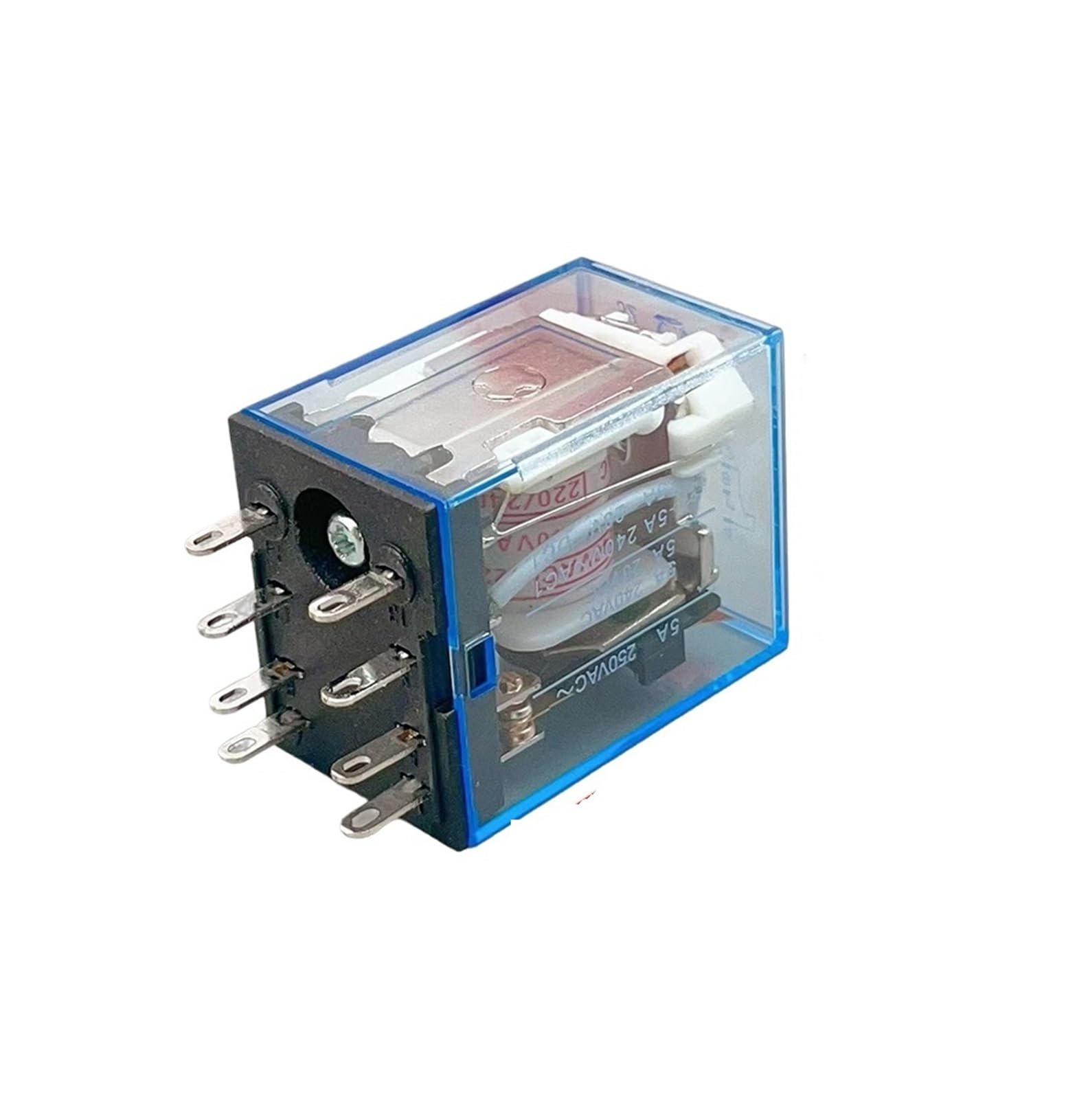 1 Juego de bobina de relé de potencia, relé de uso General MY2 DPDT MY2NJ Relais 12v/24v AC 110v/220v, interruptor de relé con Base de enchufe(AC,48V)
