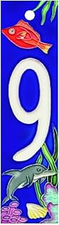 Aquarium Series 9 - Decorative Ceramic Art Tile - House Number - 2
