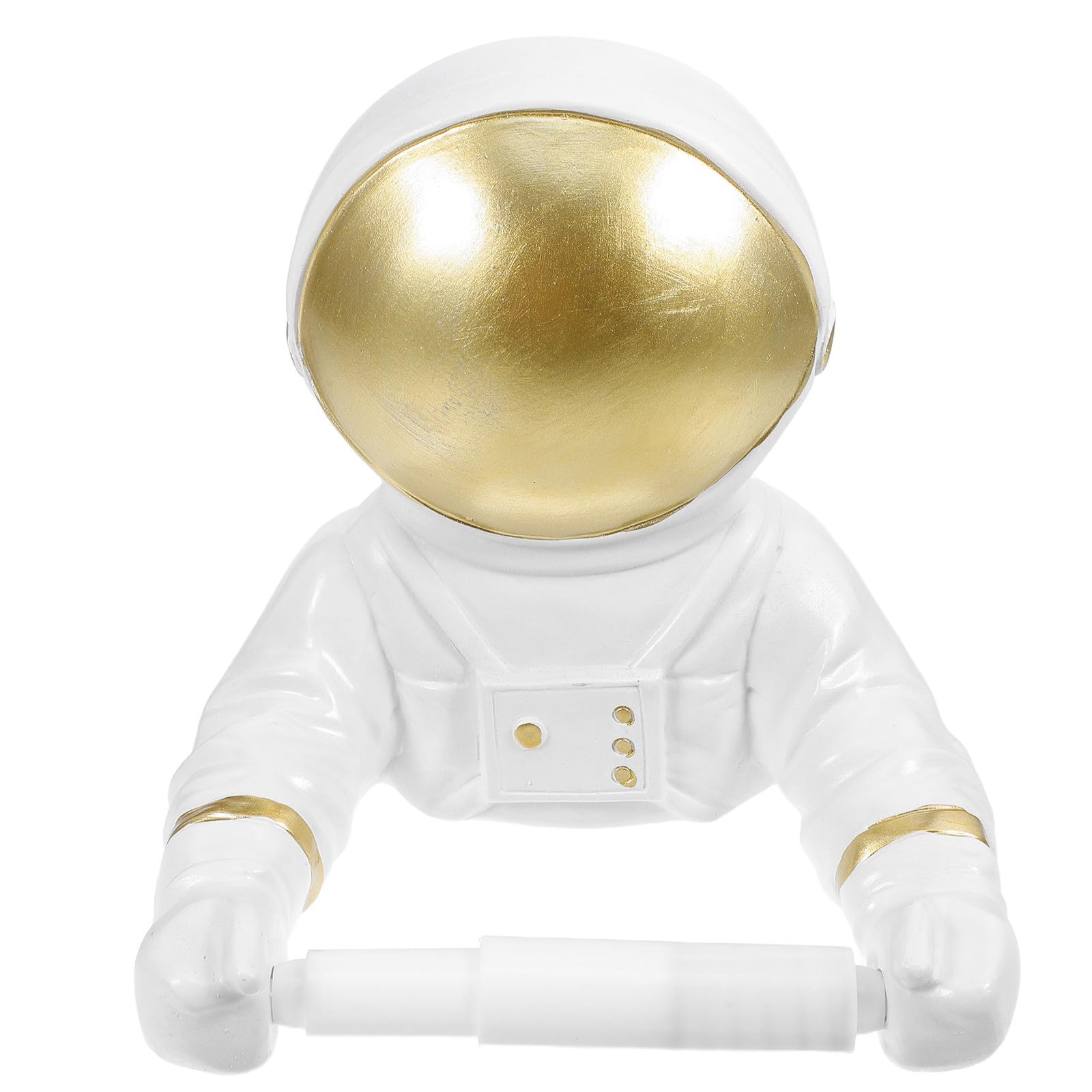 Portarrollos de Papel Higiénico de Resina Astronauta Dorado