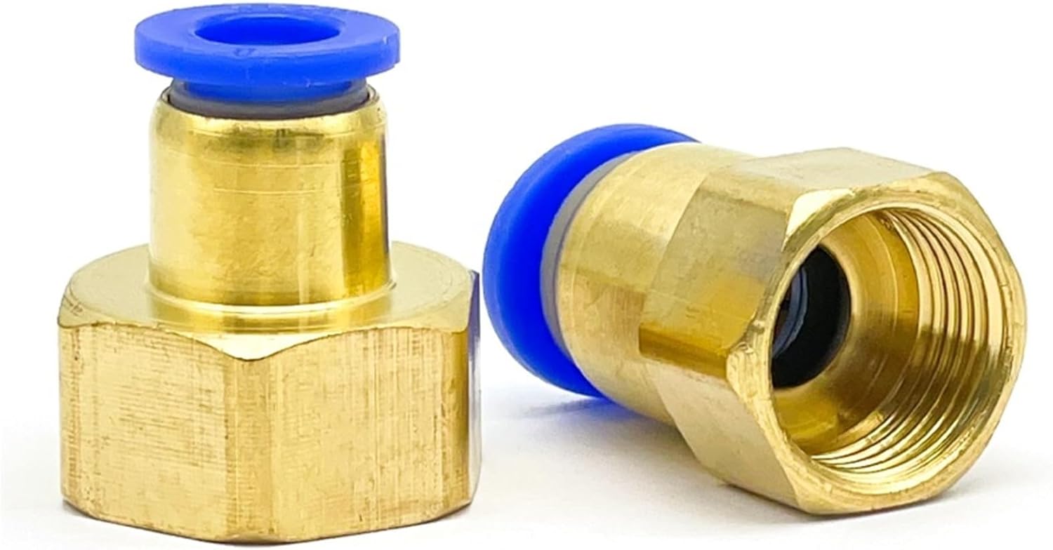 PCF Hose Connection Fitting 4-12Mm Thread 1/4 1/2 1/8 3/8 Nipple Brass Coupling Pneumatic Fittings 10Pcs(PCF12-03)