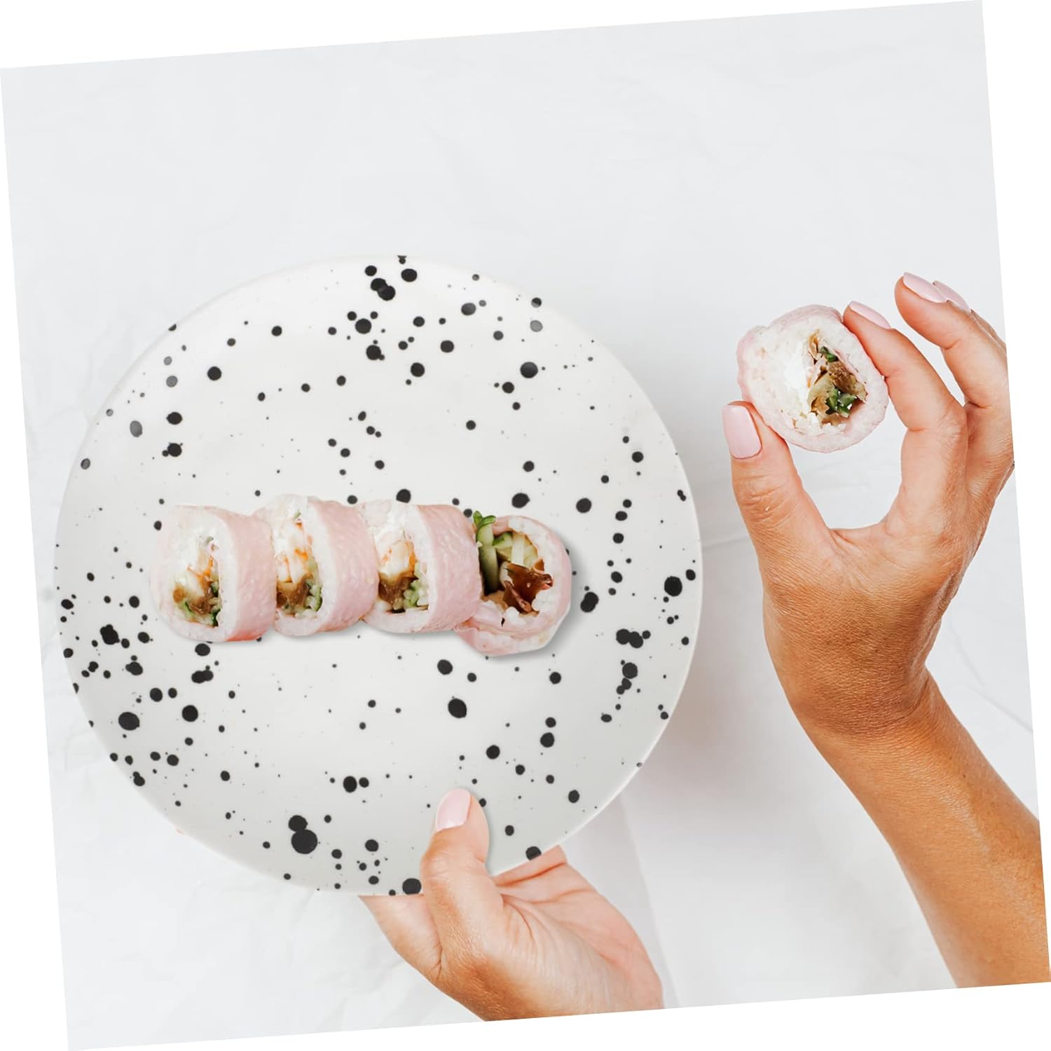 Ceramic Breakfast Plate Retro Serving Dish Cake Plate Snack Decorative