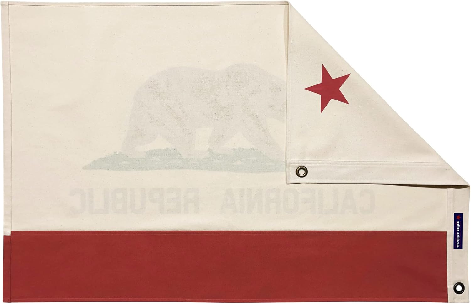 100% Cotton Canvas, Made in USA, Single Sided, Indoor Flag, California Republic Bear State, Vintage Style (3' x 4.5' ft)