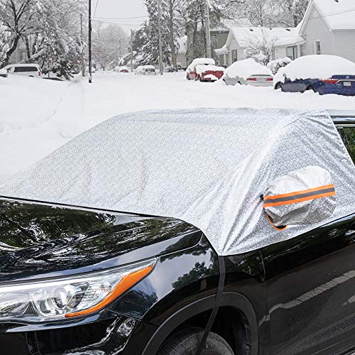 Universal Fit Windshield Sun Shade for Cars, Compact and Mid-size SUVs, Anti-theft Tuck-in
