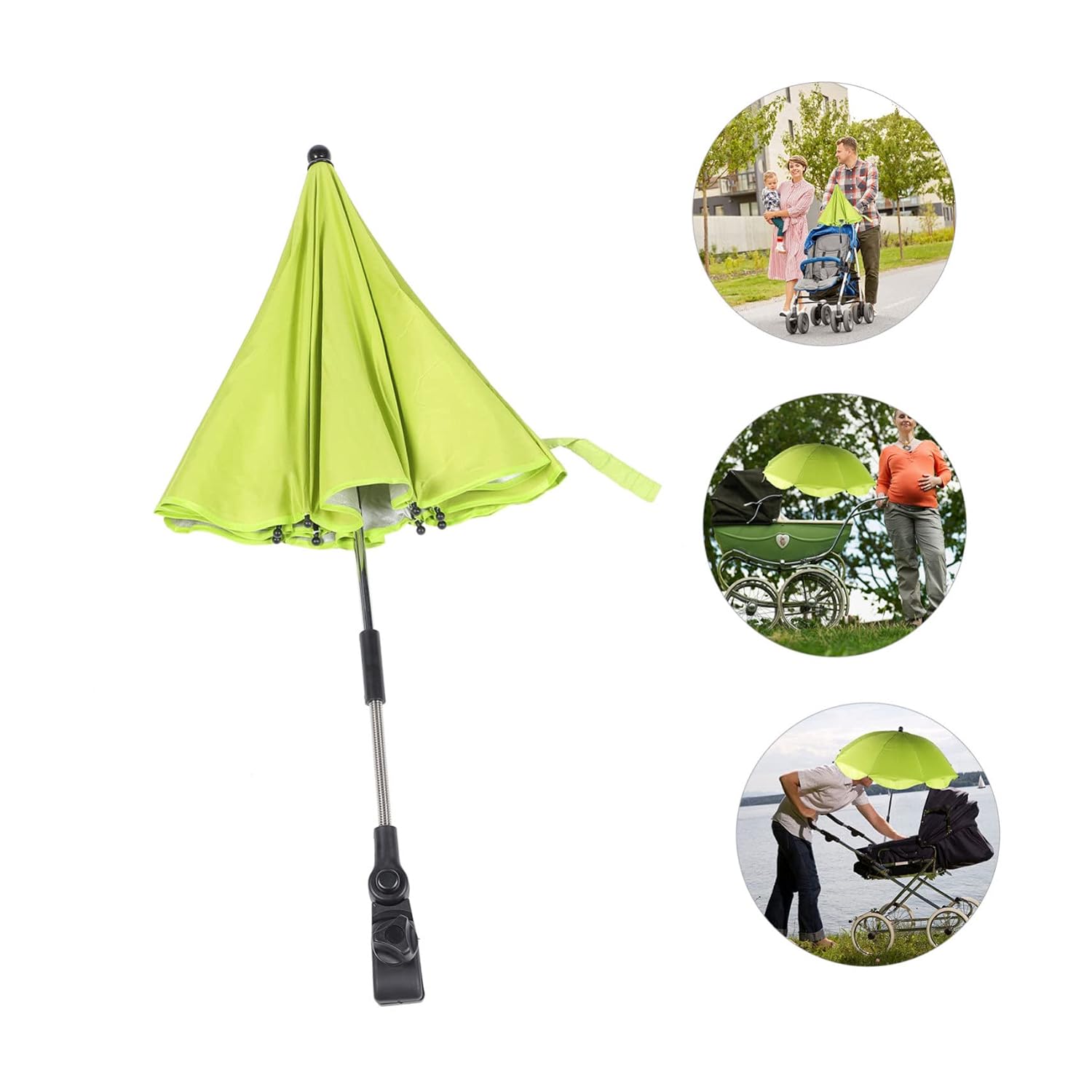 VANZACK Baby Stroller Cover Stroller Umbrella Clip-on UPF 50 Sun Protection for Pushchair Toddler and Wheelchair