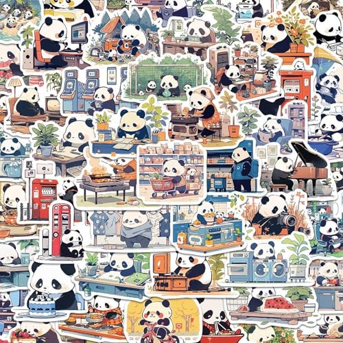 50 Pièces Autocollants Animaux de Lecture en Vinyle Imperméables et Esthétiques, pour Ordinateur Portable, Journal, Valise, Moto, Casque, Scrapbooking,...