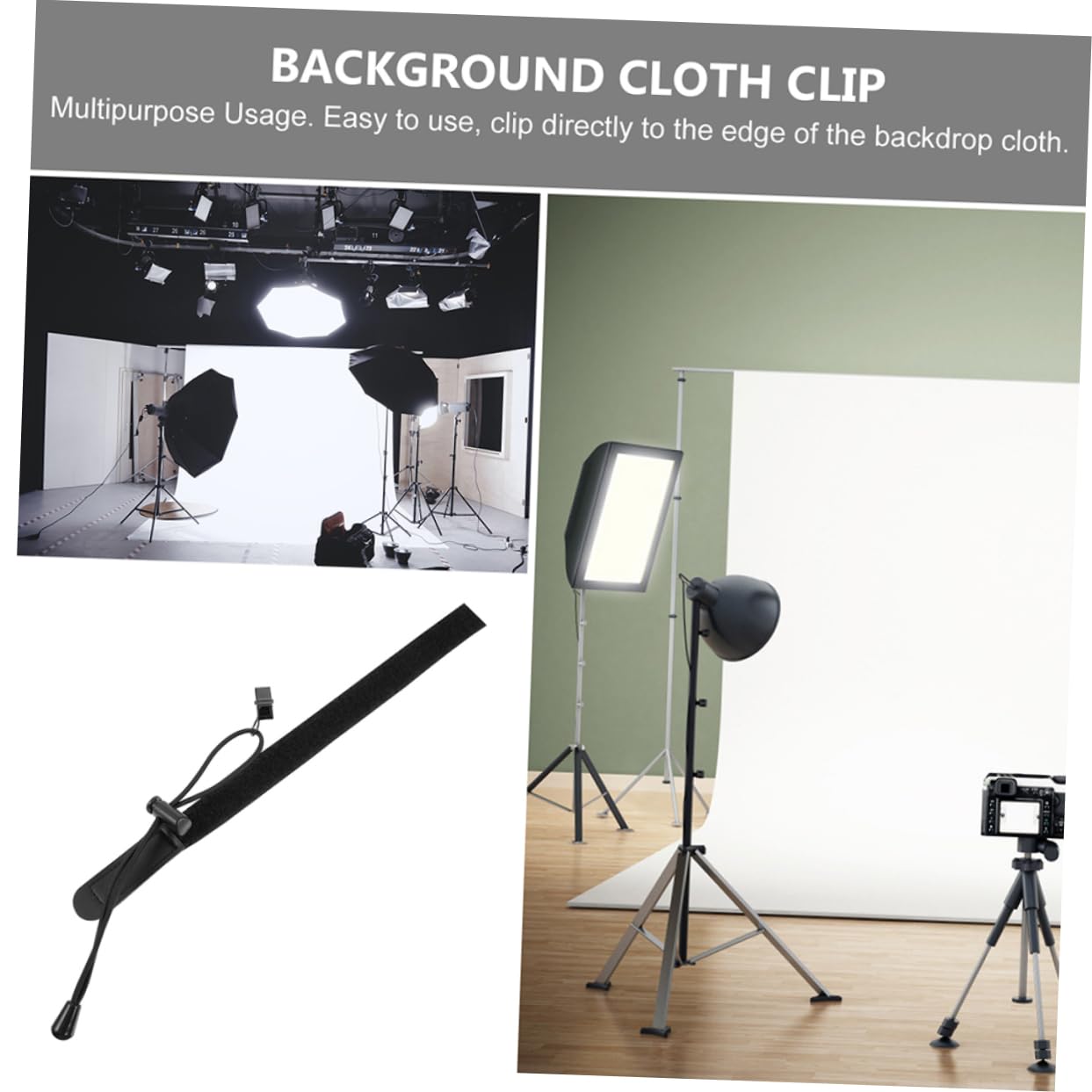 DOITOOL Backdrop Holder Fixing Clamps 4 Pcs Adjustable Backdrop Clips for Photo