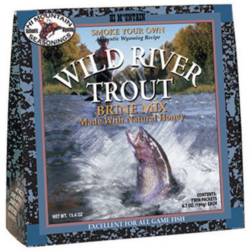 Hi Mountain Seasonings Fish Brine Mix | WILD RIVER TROUT | Fish Brine for Smoking | Create Delicious Smoked Trout | Includes Two Brine Seasoning Packets