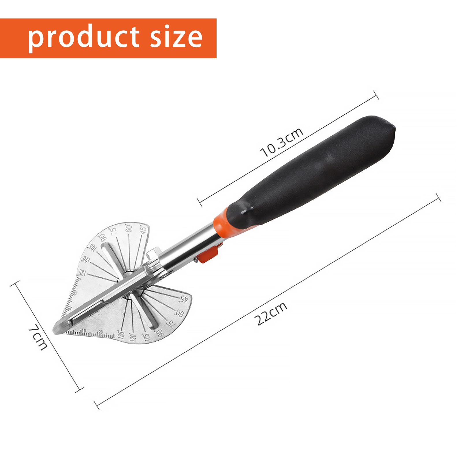 Wjelet Miter Shears, Venetian Blind Cutter, 45° to 135° Multi Angle Trim Cutter, Gasket Shear for Soft Wood PVC, Plastic - Image 2