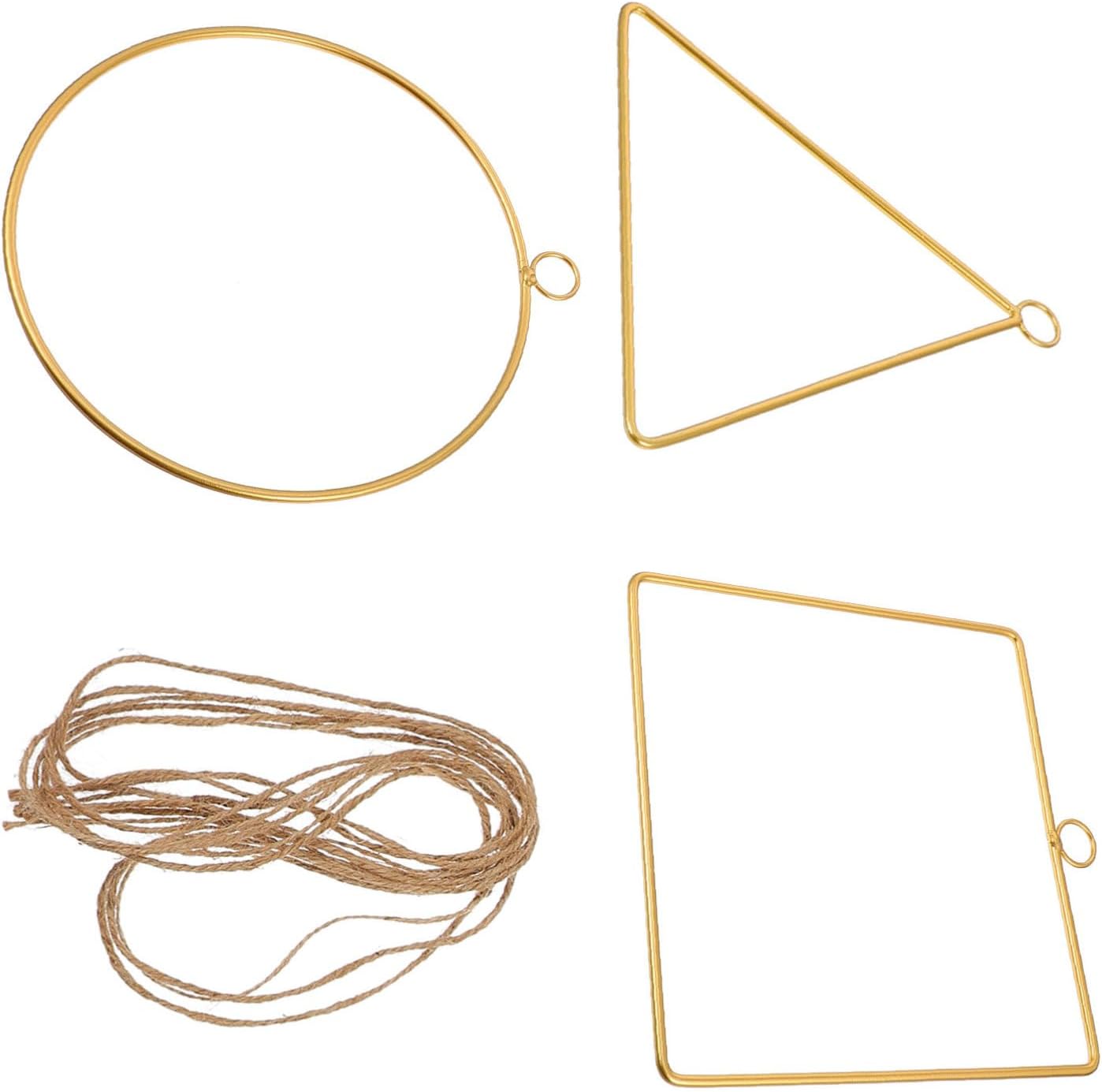 Flower Wreath Hoops 3 Sets Iron Geometric DIY Accessories