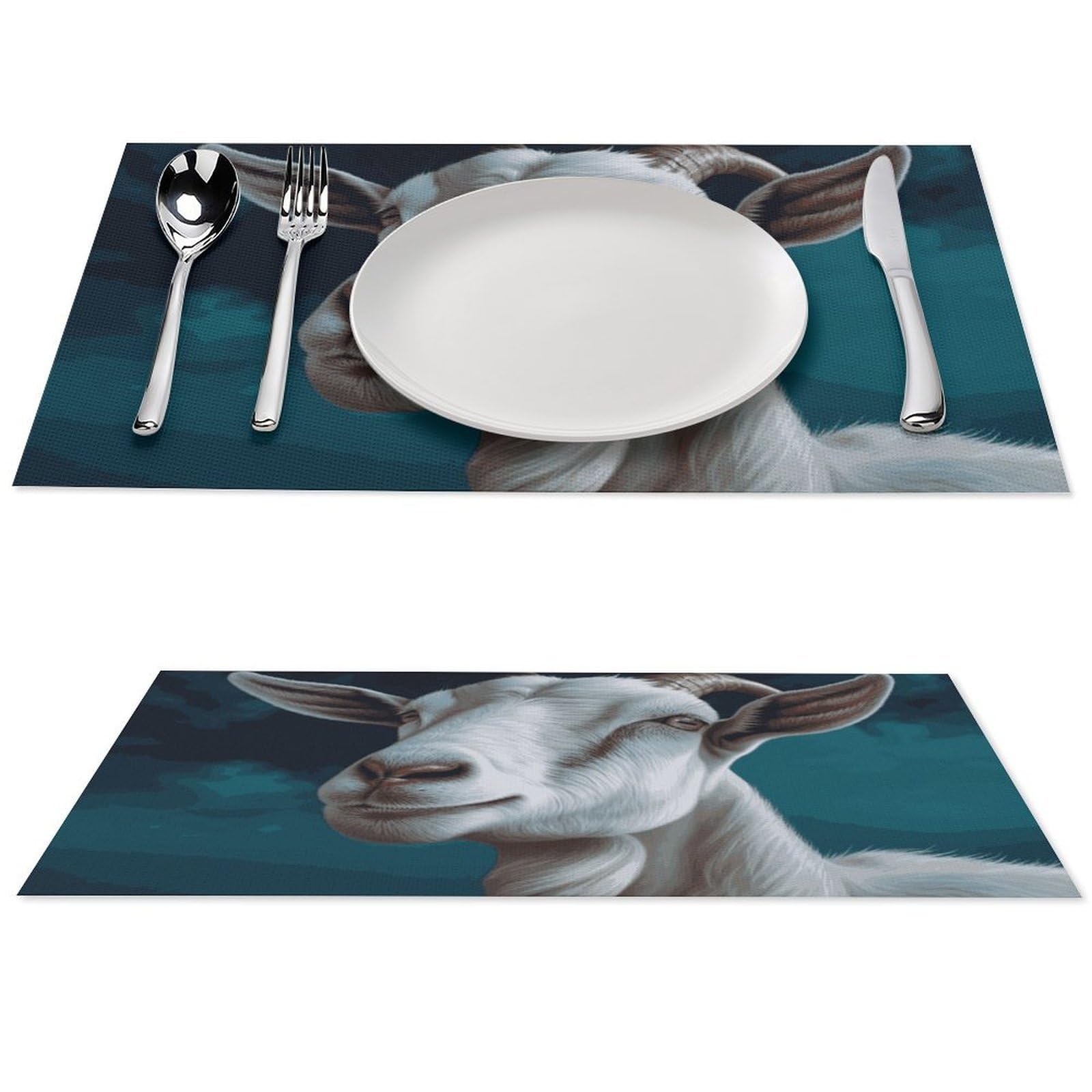 Platzdeckchen aus PVC, waschbar, hitzebeständig, rutschfest, wasserdicht, für Innen- und Außenbereich, Esstisch, Küche, Urlaub, Party, 6 Stück