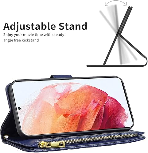 Miniatura 10 de Asuwish Funda de teléfono para Samsung Galaxy S21 5G de 6.2 pulgadas con protector de pantalla de vidrio templado y soporte de tarjeta de crédito