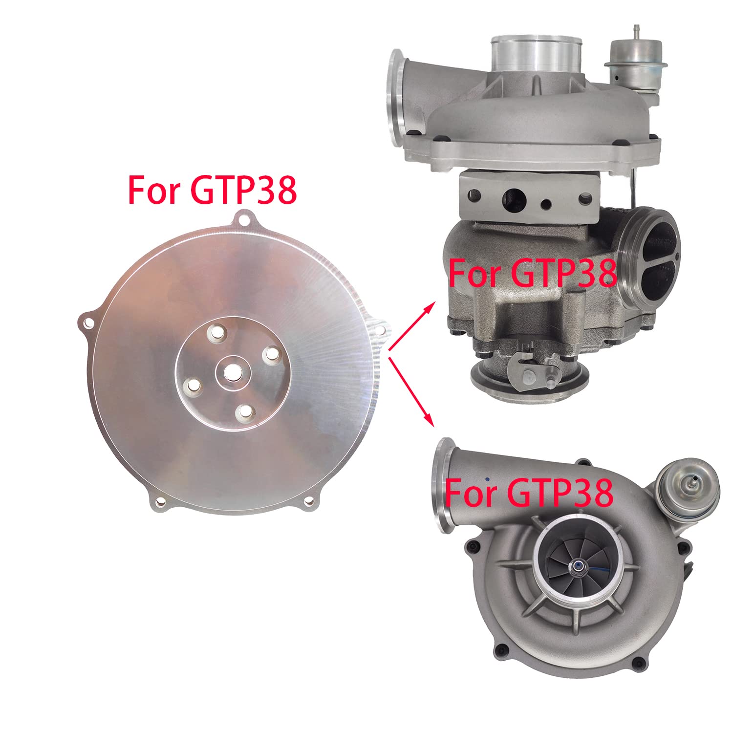 Turbo Backplate Back Plate Fits for 99.5-03 Ford Diesel 7.3L Powerstroke F-Series TP38 GTP38 F250 F350 F450 739619-5004 TurboCharger