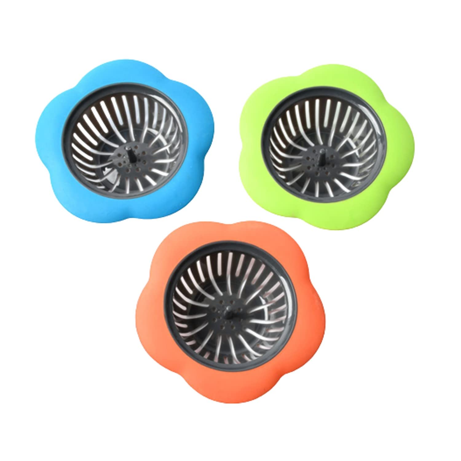 ARQIVO Silicone Kitchen Sink Strainer, Plastic Basin Drain Stopper, Easy Clean Sink Drain Filter Basket, Traps Food Debris & Prevents Clogs (Pack of 3) (B0B9YRF1Z2) Amazon Price History, Amazon Price Tracker