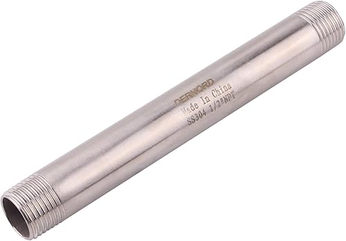 Miniatura 65 de 1/2" X 1/2" NPT Macho NPT Acero Inoxidable 304 Acoplamiento De Tubo De Acoplamiento De Acoplamiento De Tubo De Montaje 4" Longitud